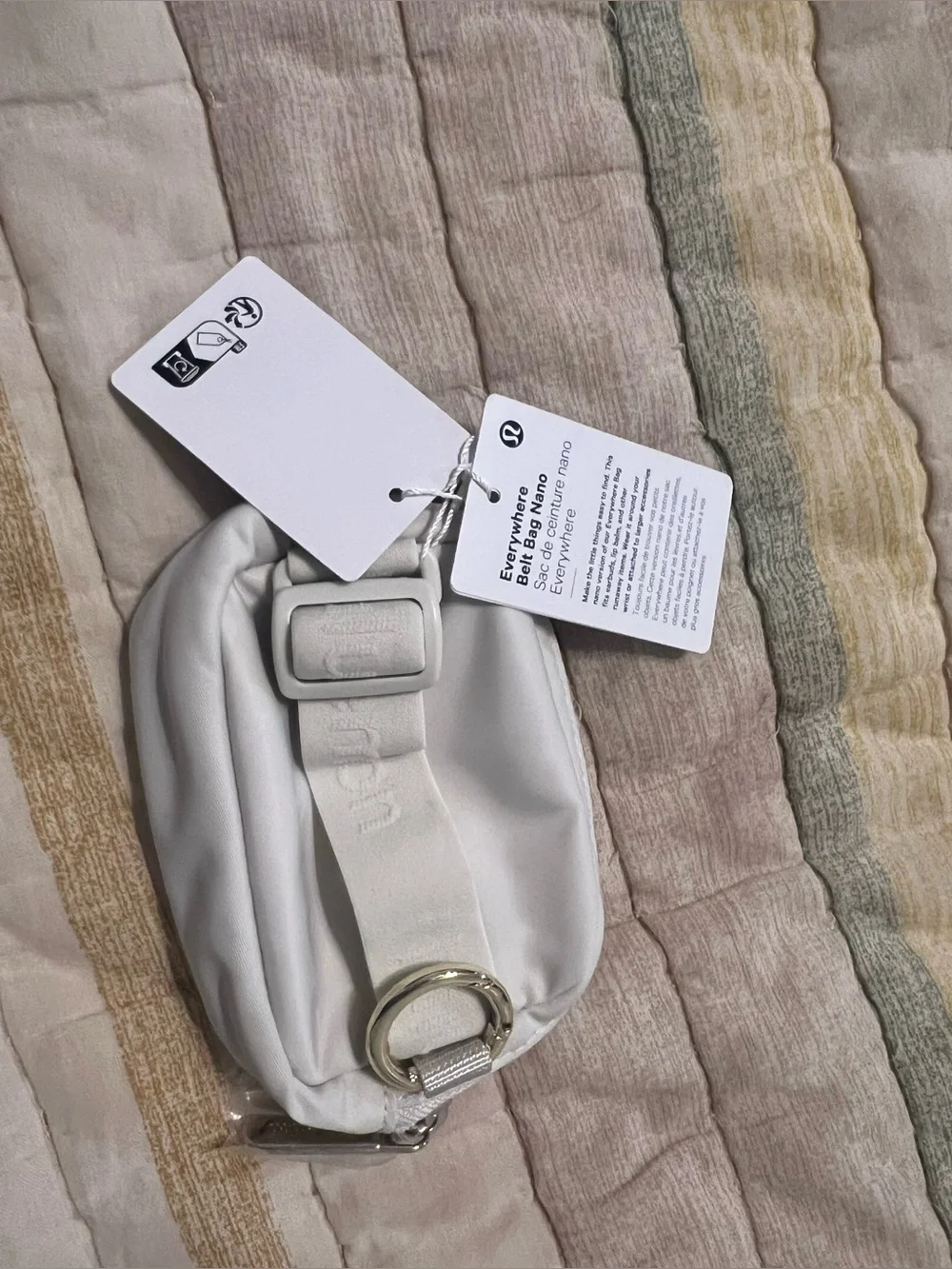 lululemon athletica Small White Zip Coin Pouch